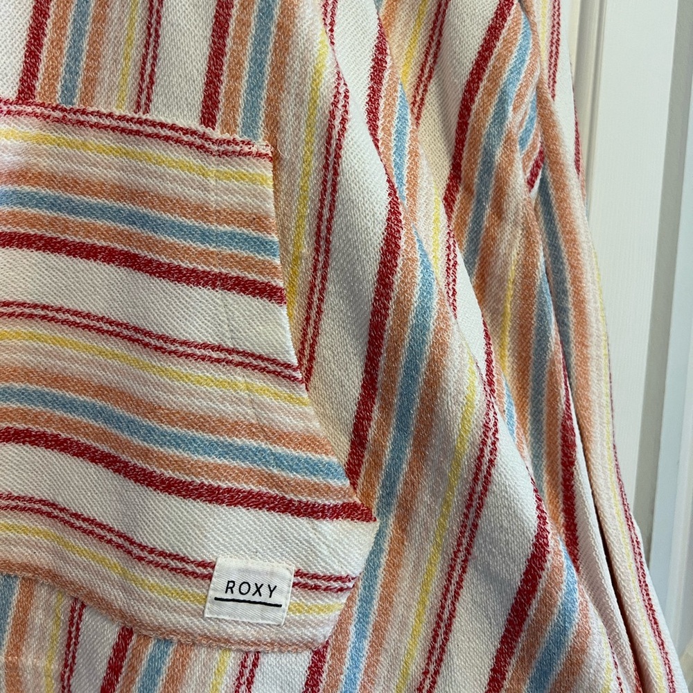Roxy Multicolor Striped Hooded Pullover - Picture 3 of 4